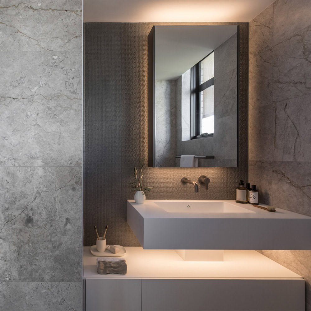 Ledo Limestone Bathroom Walls - RMS Marble