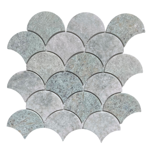 Mint Fishscale Marble Mosaic