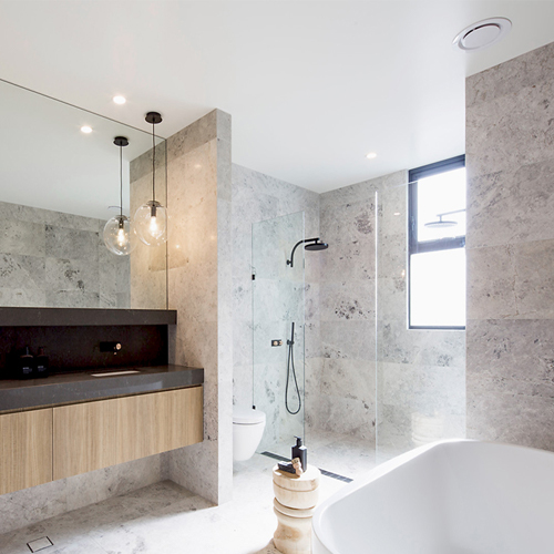 Ocean Limestone Bathroom - RMS Marble Natural Stone and Ceramics