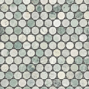 Mint Penny Round Marble Mosaic - RMS Natural Stone and Ceramics