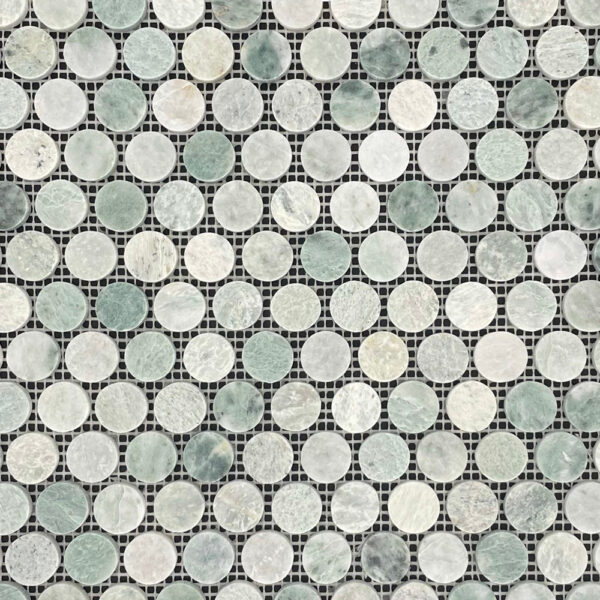 Mint Penny Round Marble Mosaic - RMS Natural Stone and Ceramics