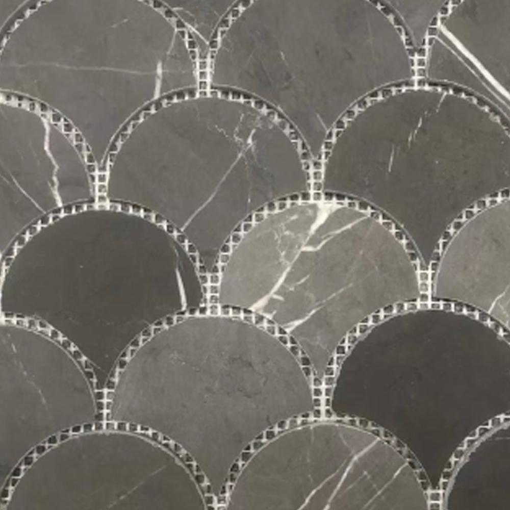 Pietra Grey Fishscale Marble Mosaic - RMS Natural Stone and Ceramics