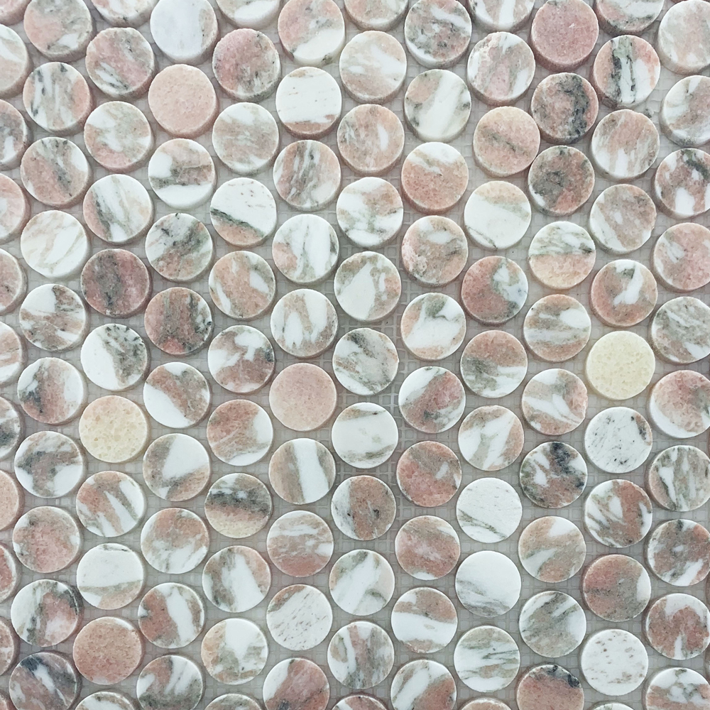 Viola Penny Round Marble Mosaic - RMS Natural Stone and Ceramics
