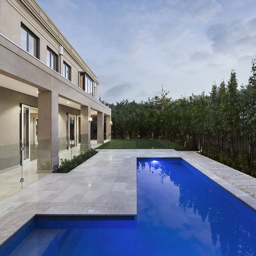 Andorra Marble Pavers around swimming pool - RMS Marble