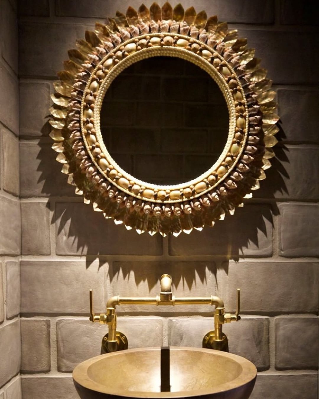 Terracotta Tiles Bathroom Wall Vanity - RMS Marble