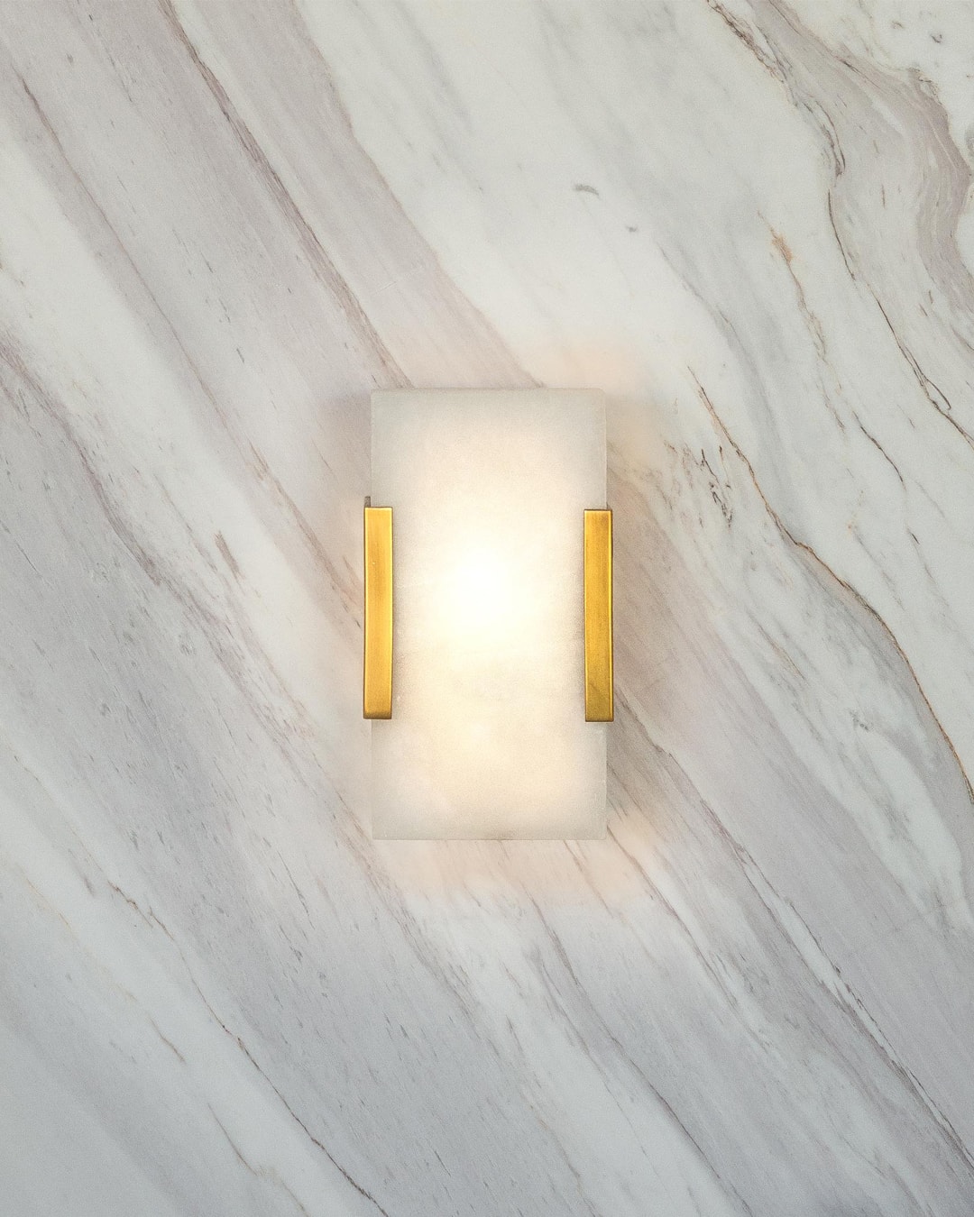 Ingot Project Imperial White Marble on wall - RMS Marble