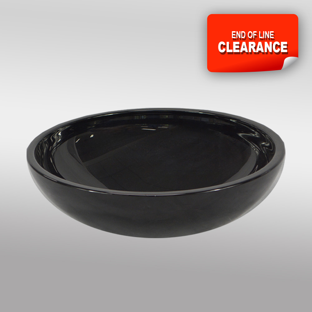 Luce Nero Glass Basin Clearance - RMS Marble