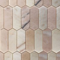 Pink Long Hexagon Marble Mosaic - RMS Marble Natural Stone and Ceramics
