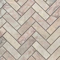 Rosso Herringbone Marble Mosaic - RMS Marble Natural Stone and Ceramics